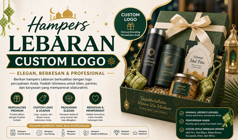 Hampers Lebaran Custom Logo – Elegan, Berkesan & Profesional