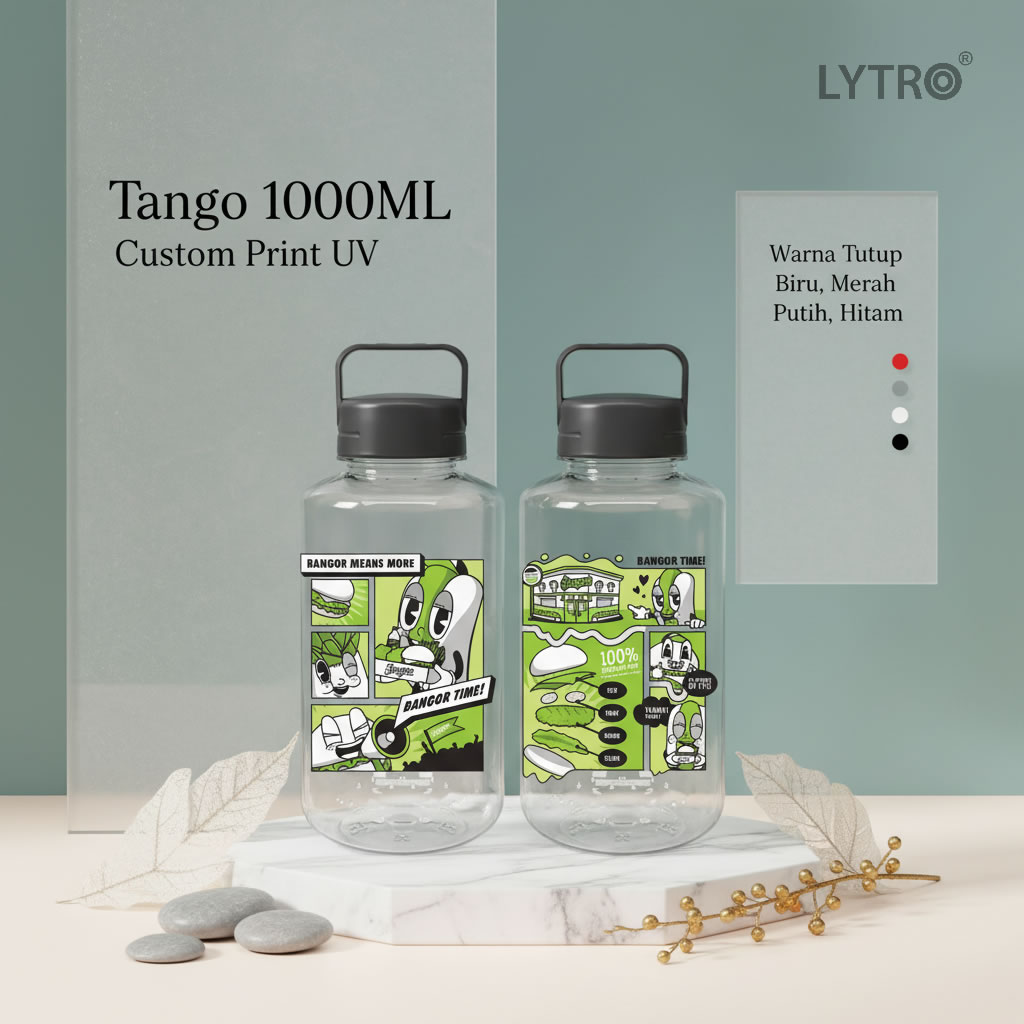 Botol Minum Custom Print UV – Tango 1 Liter - LYTRO.ID