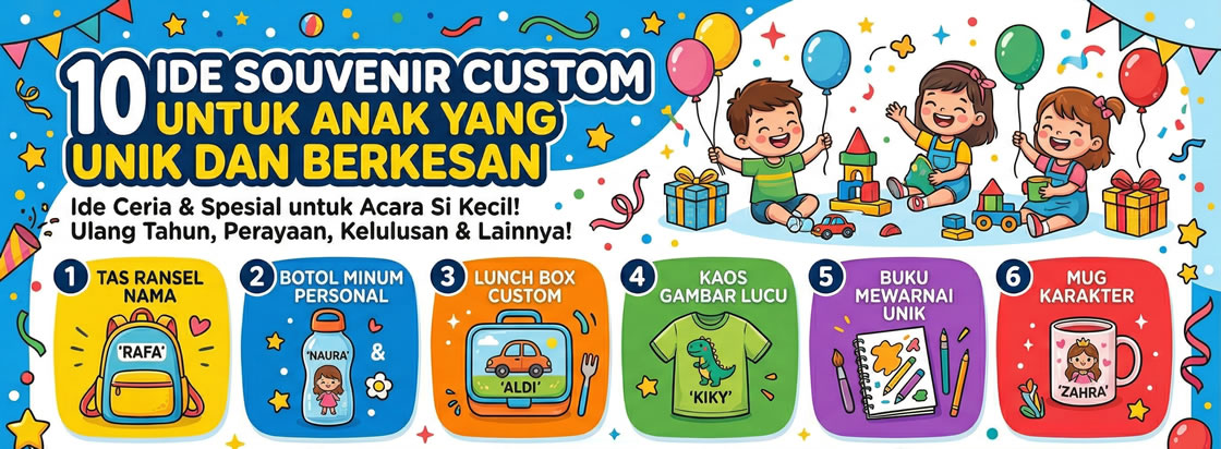 Ide Souvenir Custom untuk Anak yang Unik dan Berkesan