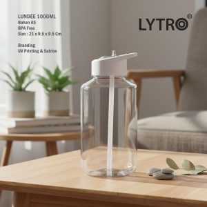 Botol Minum Plastik Custom Untuk Souvenir – Lundee 1000ML