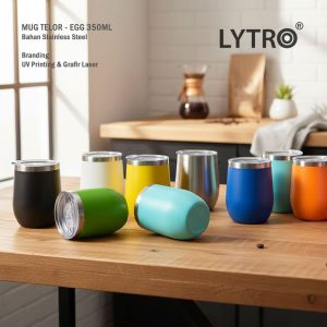 Tumbler Stainless Custom UV Printing & Grafir – Mug Telor / Egg 350ML