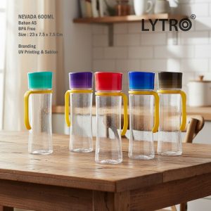 Botol Minum Plastik Custom Untuk Souvenir – Nevada 600ML