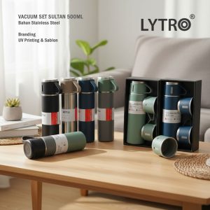 Tumbler Stainless Custom UV Printing & Grafir – Vacuum Set Sultan 500ML