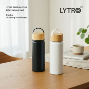Tumbler Stainless Custom UV Printing & Grafir – Lotus Bambu 600ML