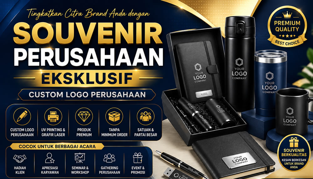 Souvenir Perusahaan Eksklusif Custom Logo