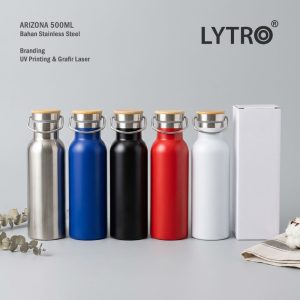 Tumbler Stainless – Arizona 500ML Tutup Bambu